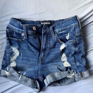 Express Blue Denim Shorts